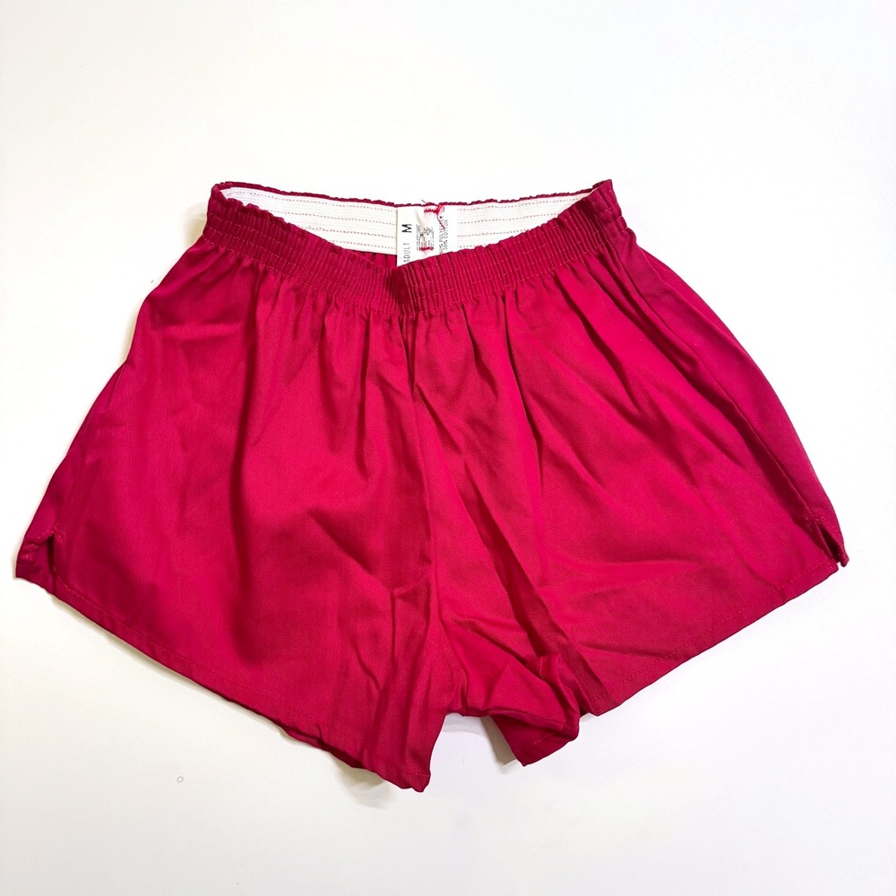 80s Deadstock Ranger Athletic Shorts Size M Red Classic Retro Gym USA Made